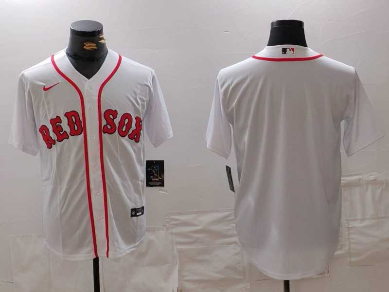 Men%27s Boston Red Sox Blank White Cool Base Stitched Jersey